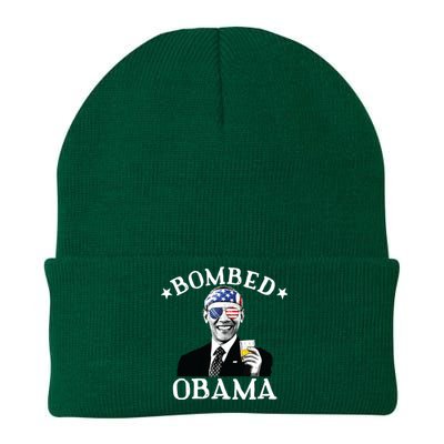 Bombed Obama 4th Of July Drinking President Barack Obama Knit Cap Winter Beanie