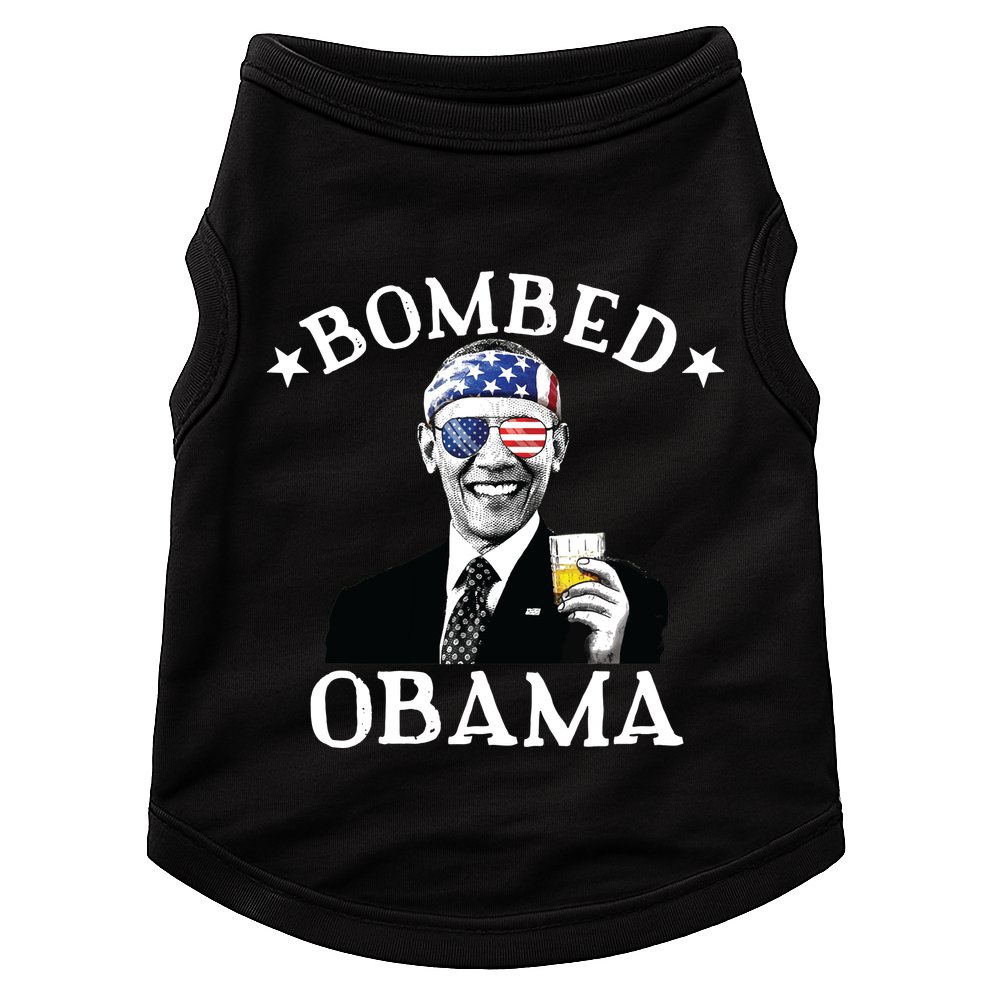 Bombed Obama 4th Of July Drinking President Barack Obama Doggie Tank