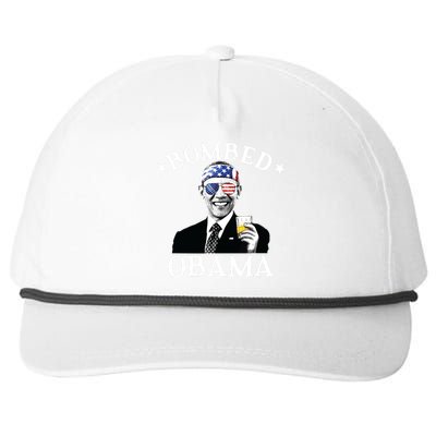 Bombed Obama 4th Of July Drinking President Barack Obama Snapback Five-Panel Rope Hat