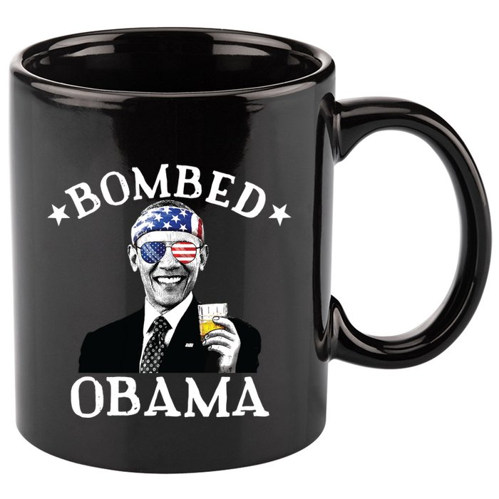 Bombed Obama 4th Of July Drinking President Barack Obama 11oz C Handle Ceramic Mug