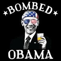 Bombed Obama 4th Of July Drinking President Barack Obama Drawstring Bag