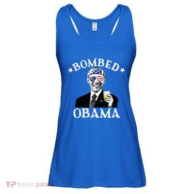 Bombed Obama 4th Of July Drinking President Barack Obama Ladies Essential Flowy Tank