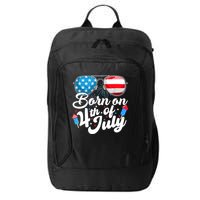 Born On 4th Of July Birthday Sunglasses Fireworks Patriotic City Backpack