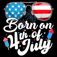 Born On 4th Of July Birthday Sunglasses Fireworks Patriotic City Backpack