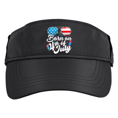 Born On 4th Of July Birthday Sunglasses Fireworks Patriotic Adult Drive Performance Visor