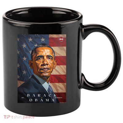 Barack Obama 44th President Of The United States Portrait 11oz C Handle Ceramic Mug