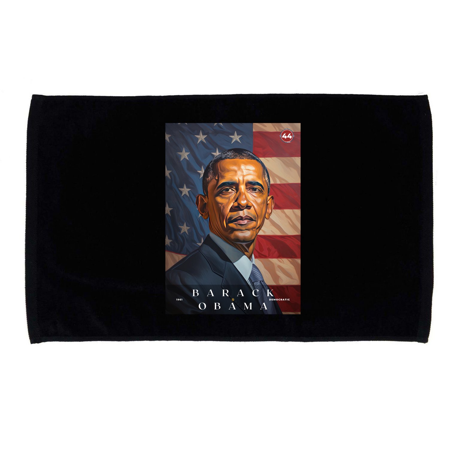 Barack Obama 44th President Of The United States Portrait Microfiber Hand Towel