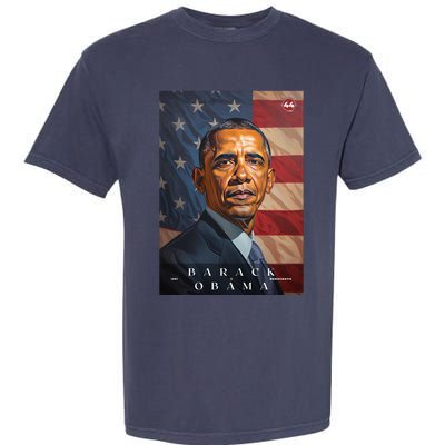Barack Obama 44th President Of The United States Portrait Garment-Dyed Heavyweight T-Shirt