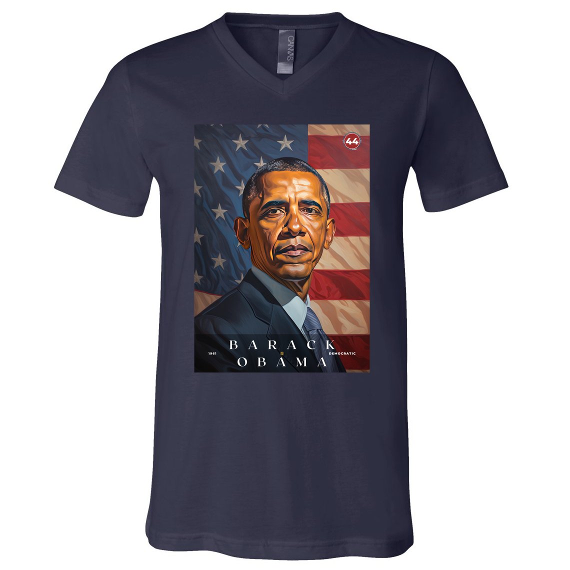 Barack Obama 44th President Of The United States Portrait V-Neck T-Shirt