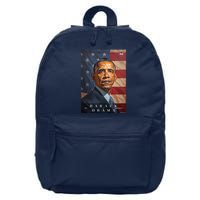 Barack Obama 44th President Of The United States Portrait 16 in Basic Backpack