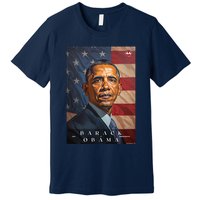 Barack Obama 44th President Of The United States Portrait Premium T-Shirt