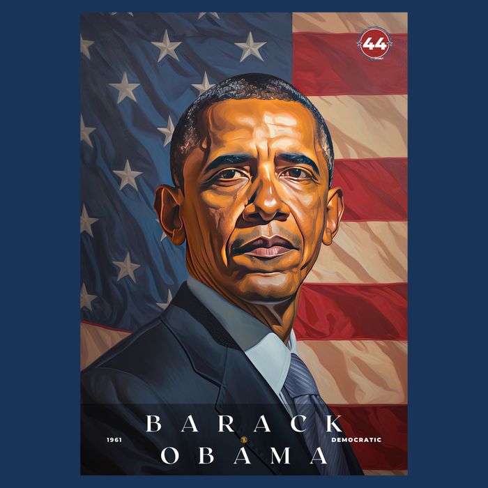 Barack Obama 44th President Of The United States Portrait Premium T-Shirt