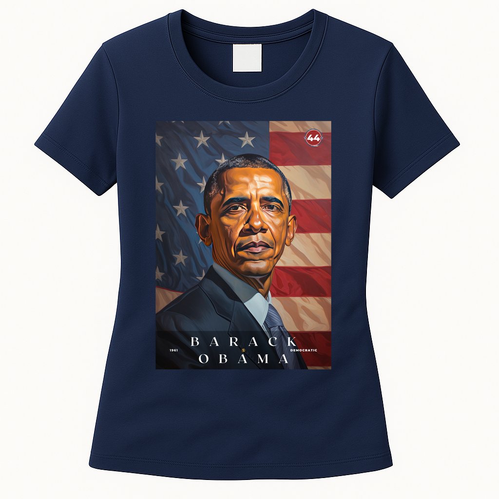 Barack Obama 44th President Of The United States Portrait Womens T-Shirt