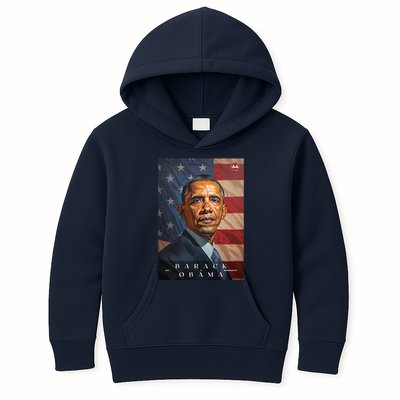 Barack Obama 44th President Of The United States Portrait Kids Hoodie