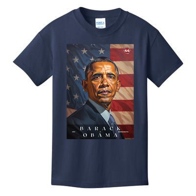 Barack Obama 44th President Of The United States Portrait Kids T-Shirt