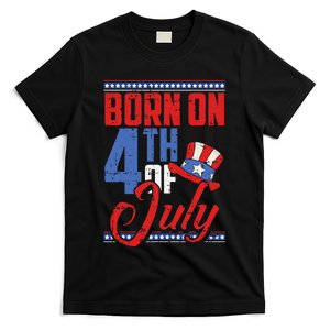 Born On 4th Of July Birthday Cool Patriotic American T-Shirt