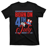 Born On 4th Of July Birthday Cool Patriotic American T-Shirt