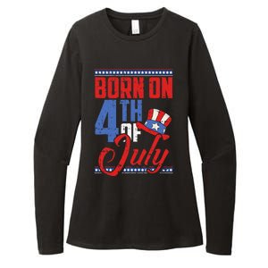 Born On 4th Of July Birthday Cool Patriotic American Womens CVC Long Sleeve Shirt