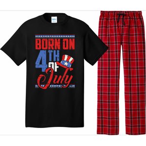 Born On 4th Of July Birthday Cool Patriotic American Pajama Set