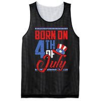 Born On 4th Of July Birthday Cool Patriotic American Mesh Reversible Basketball Jersey Tank