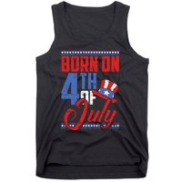 Born On 4th Of July Birthday Cool Patriotic American Tank Top