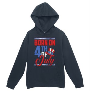 Born On 4th Of July Birthday Cool Patriotic American Urban Pullover Hoodie