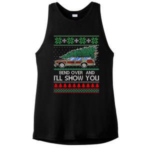 Bend Over and I'll Show You Christmas Couple Matching Family  Ladies PosiCharge Tri-Blend Wicking Tank