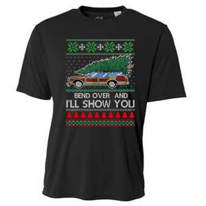 Bend Over and I'll Show You Christmas Couple Matching Family  Cooling Performance Crew T-Shirt