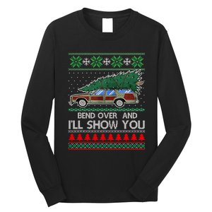 Bend Over and I'll Show You Christmas Couple Matching Family  Long Sleeve Shirt