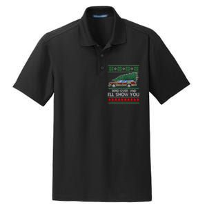 Bend Over and I'll Show You Christmas Couple Matching Family  Dry Zone Grid Polo