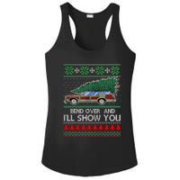 Bend Over and I'll Show You Christmas Couple Matching Family  Ladies PosiCharge Competitor Racerback Tank