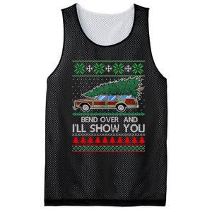 Bend Over and I'll Show You Christmas Couple Matching Family  Mesh Reversible Basketball Jersey Tank