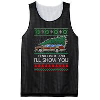 Bend Over and I'll Show You Christmas Couple Matching Family  Mesh Reversible Basketball Jersey Tank