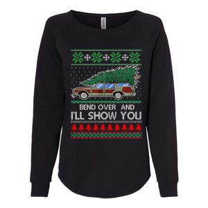 Bend Over and I'll Show You Christmas Couple Matching Family  Womens California Wash Sweatshirt