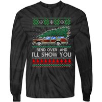 Bend Over and I'll Show You Christmas Couple Matching Family  Tie-Dye Long Sleeve Shirt