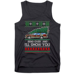 Bend Over and I'll Show You Christmas Couple Matching Family  Tank Top