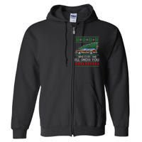 Bend Over and I'll Show You Christmas Couple Matching Family  Full Zip Hoodie