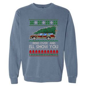 Bend Over and I'll Show You Christmas Couple Matching Family  Garment-Dyed Sweatshirt