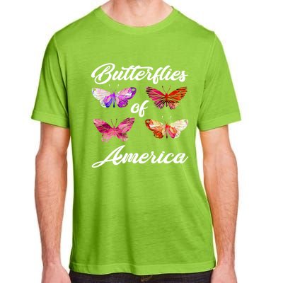 Butterflies Of America Usa Butterfly Beautiful Spring Nature Great Gift Adult ChromaSoft Performance T-Shirt