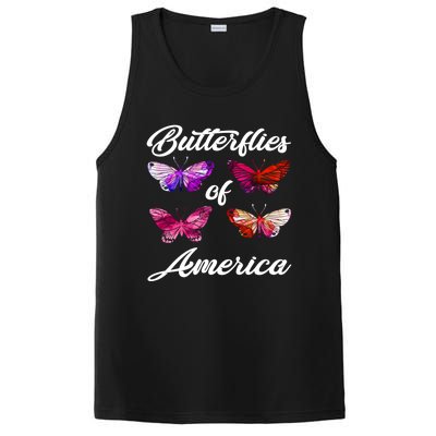 Butterflies Of America Usa Butterfly Beautiful Spring Nature Great Gift PosiCharge Competitor Tank