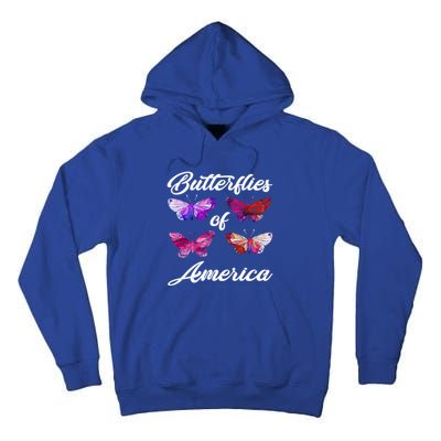 Butterflies Of America Usa Butterfly Beautiful Spring Nature Great Gift Tall Hoodie