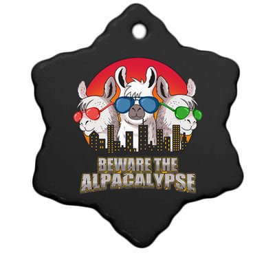 Beware Of Alpacalypse Ceramic Star Ornament