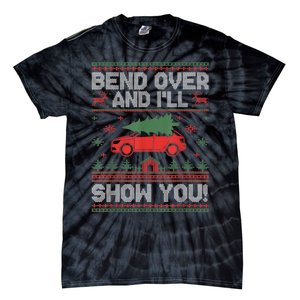 Bend Over And ILl Show You Ugly Christmas Couple Matching Tie-Dye T-Shirt