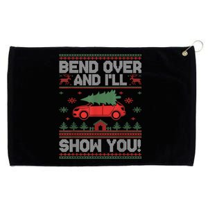 Bend Over And ILl Show You Ugly Christmas Couple Matching Grommeted Golf Towel