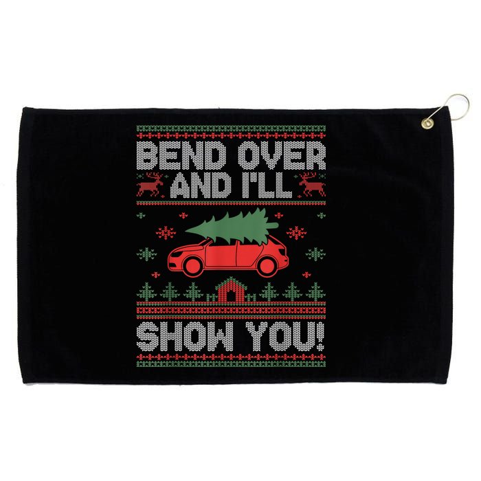 Bend Over And ILl Show You Ugly Christmas Couple Matching Grommeted Golf Towel