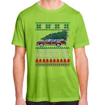 Bend Over and I'll Show You Christmas Couple Matching  Adult ChromaSoft Performance T-Shirt