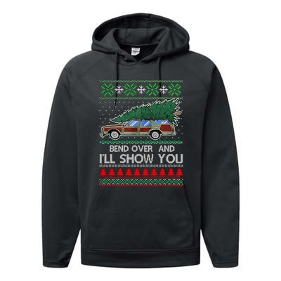 Bend Over and I'll Show You Christmas Couple Matching  Performance Fleece Hoodie