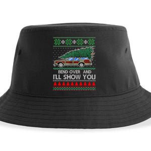 Bend Over and I'll Show You Christmas Couple Matching  Sustainable Bucket Hat