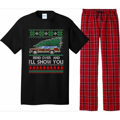 Bend Over and I'll Show You Christmas Couple Matching  Pajama Set