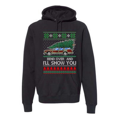 Bend Over and I'll Show You Christmas Couple Matching  Premium Hoodie